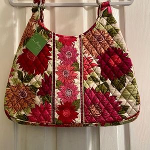 NWT Vera Bradley Hello Dahlia! Large Hobo & Zip ID Case